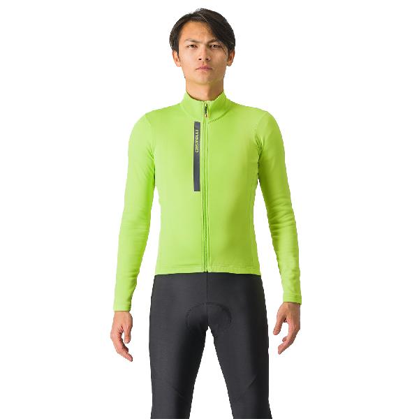 Foto van Castelli Entrata Thermal fietsshirt lange mouw electric lime/dark gray heren M