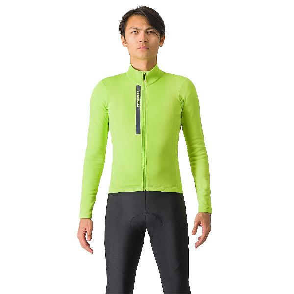 Foto van Castelli Entrata Thermal fietsshirt lange mouw electric lime/dark gray heren
