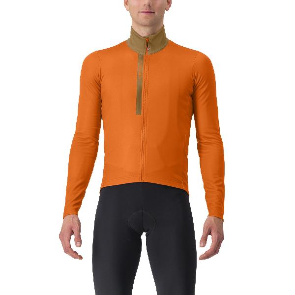 Foto van Castelli Entrata Thermal fietsshirt lange mouw oranje heren M