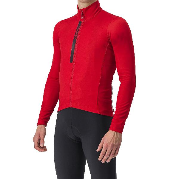 Foto van Castelli Entrata Thermal fietsshirt lange mouw rich red/black heren