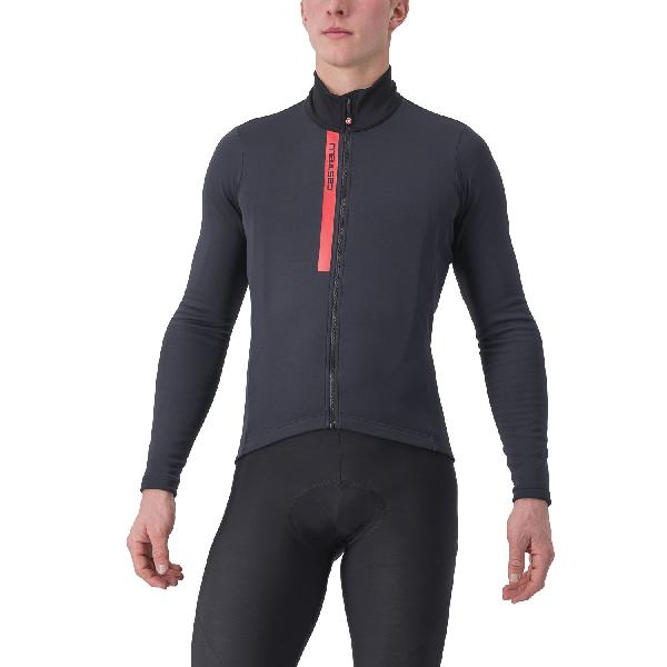 Foto van Castelli Entrata Thermal fietsshirt lange mouw zwart/rood heren XXL