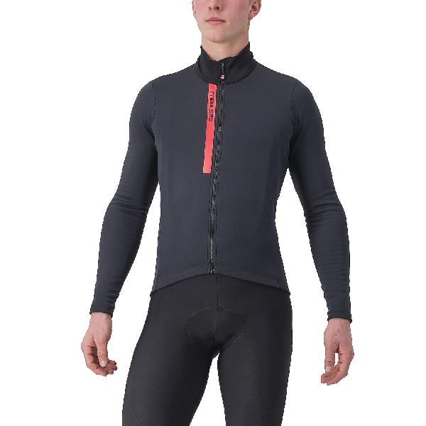 Foto van Castelli Entrata Thermal fietsshirt lange mouw zwart/rood heren