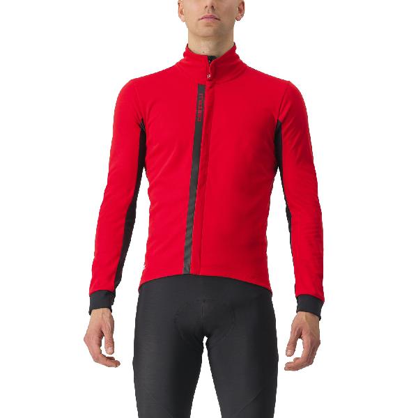 Foto van Castelli Entrata lange mouw fietsjack rood/zwart heren XL