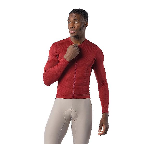 Foto van Castelli Espresso 2 fietsshirt lange mouw garnet heren