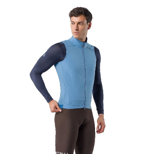 Foto van Castelli Espresso 2 fietsvest mouwloos metallic blue heren