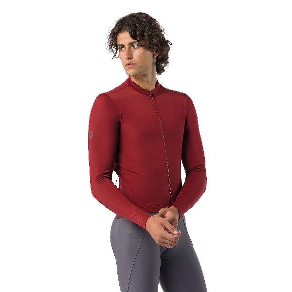Foto van Castelli Espresso Thermal 2 fietsshirt lange mouw garnet heren