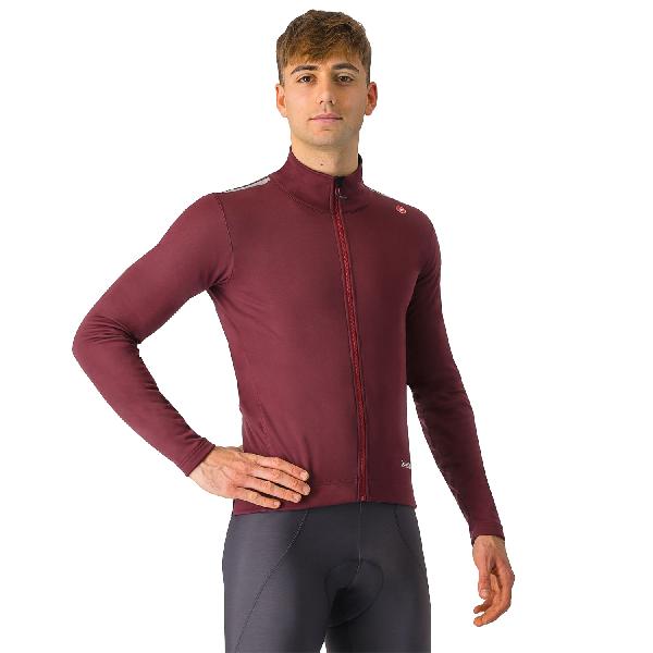 Foto van Castelli Espresso air jacket lange mouw deep bordeaux heren XL