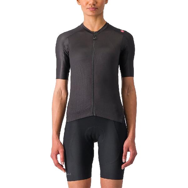 Foto van Castelli Espresso fietsshirt korte mouw zwart dames M