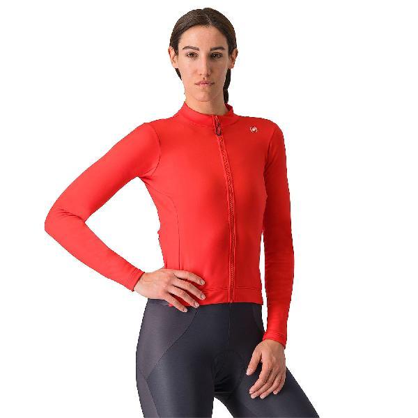 Foto van Castelli Espresso thermal fietsshirt lange mouw hibiscus dames