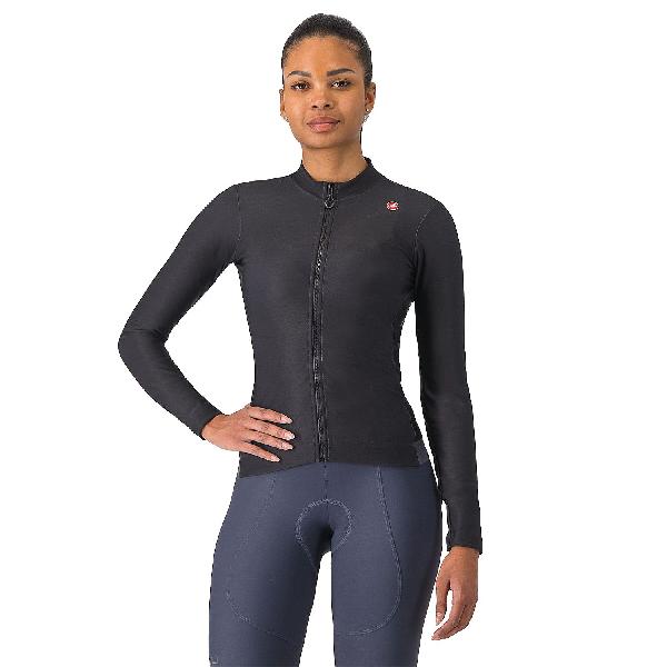 Foto van Castelli Espresso thermal fietsshirt lange mouw light black dames