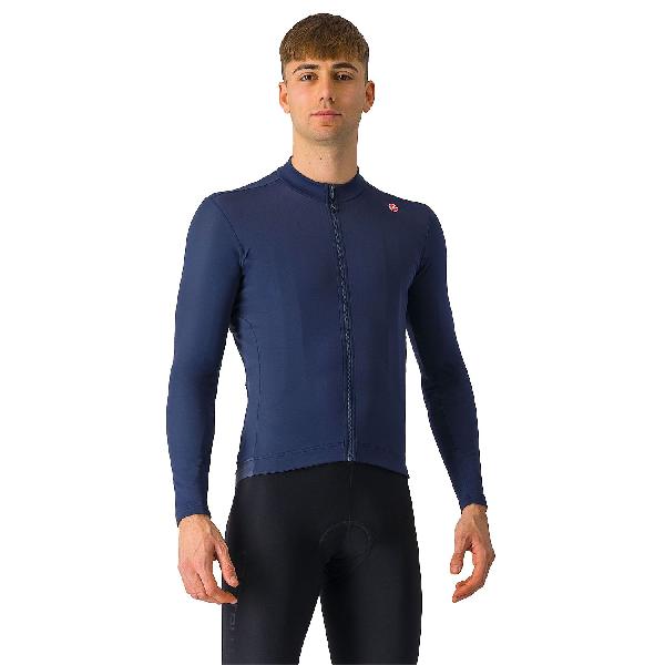 Foto van Castelli Espresso thermal jersey lange mouw belgian blue heren