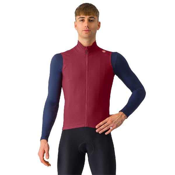 Foto van Castelli Espresso vest mouwloos deep bordeaux heren M