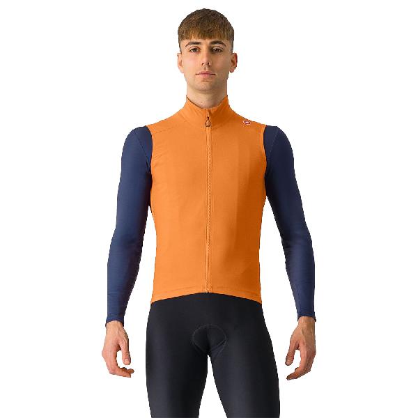Foto van Castelli Espresso vest mouwloos vivid orange/dark gray heren XL