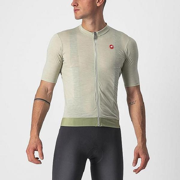 Foto van Castelli Essenza fietsshirt korte mouw groen heren