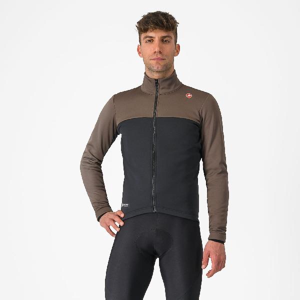 Foto van Castelli Estremo lange mouw fietsjack stone/black heren XXL