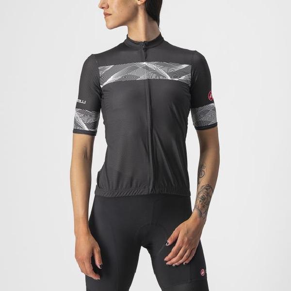 Foto van Castelli Fenice fietsshirt korte mouw zwart dames L