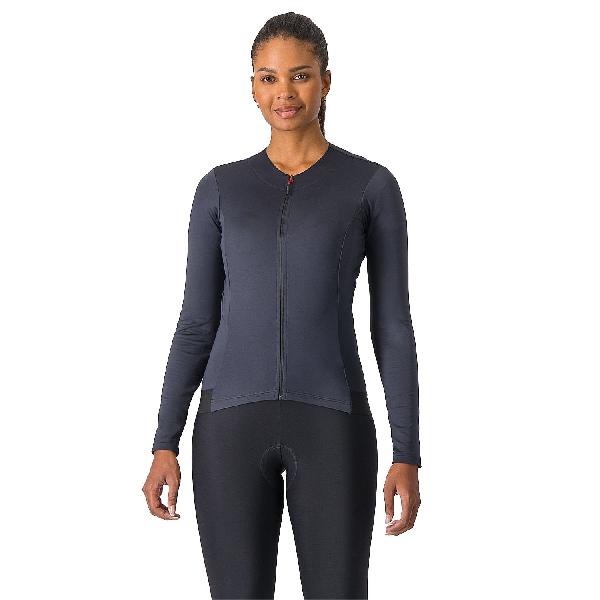 Foto van Castelli Fly Jersey lange mouw light black dames