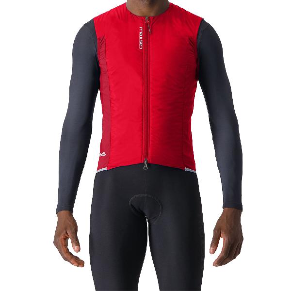 Foto van Castelli Fly Vest mouwloos fietsjack rich red heren L