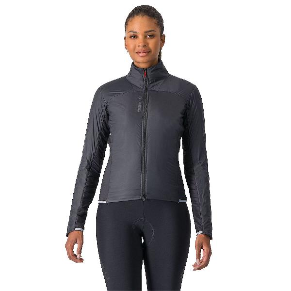Foto van Castelli Fly direct lange mouw fietsjack light black/silver gray dames