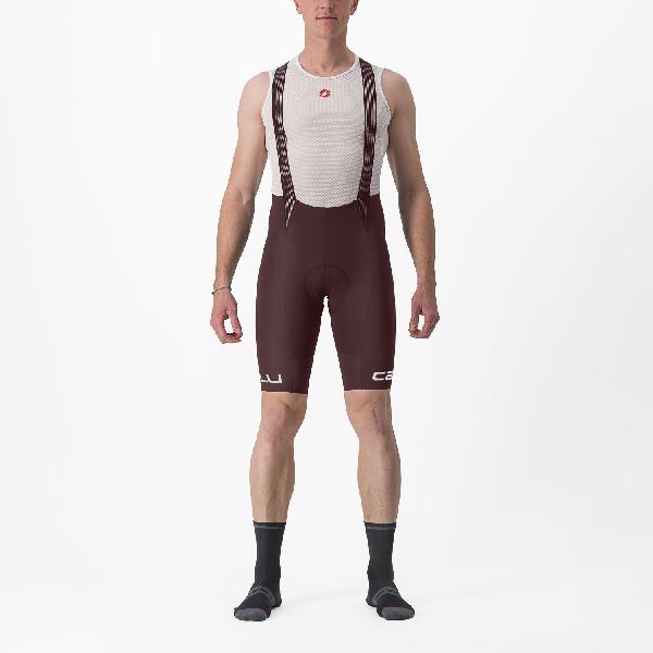 Foto van Castelli Free Aero RC classic bibshort rood/wit heren XXXL