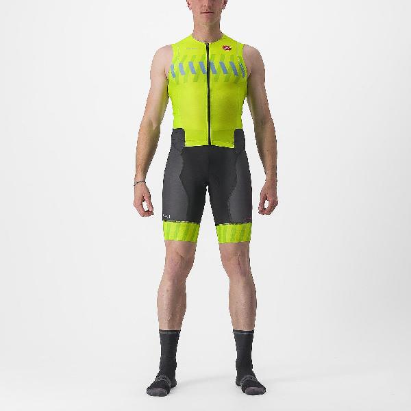 Foto van Castelli Free Sanremo 2 trisuit mouwloos groen/geel heren