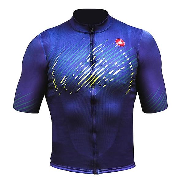 Foto van Castelli Giungla SS fietsshirt paars/groen heren