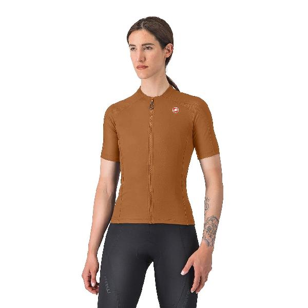Foto van Castelli Libera 2 jersey korte mouw bruin dames