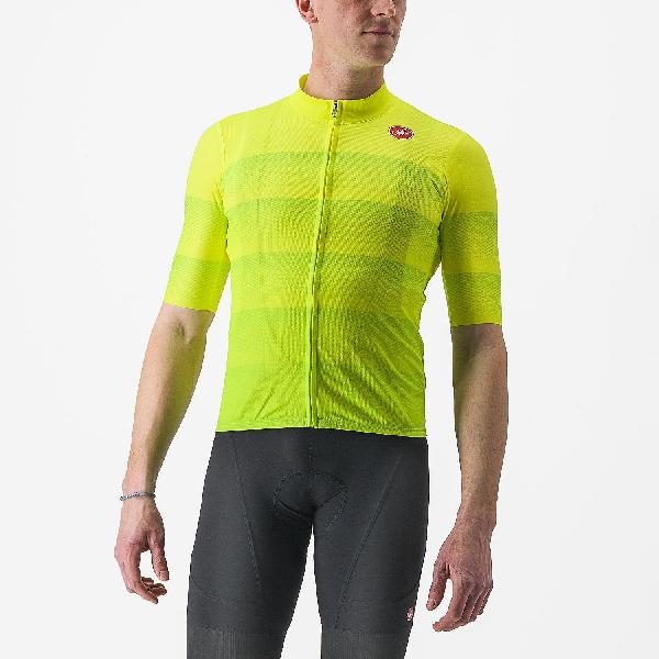 Foto van Castelli Livelli korte mouw fietsshirt geel heren