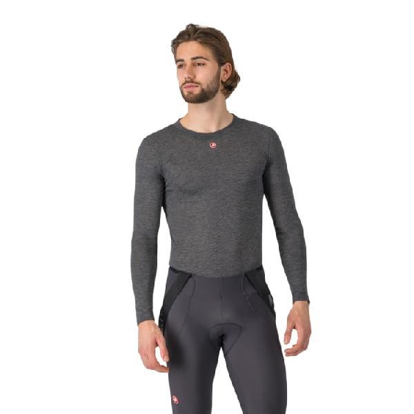 Foto van Castelli Medio Base Layer lange mouw Melange gray heren XXL