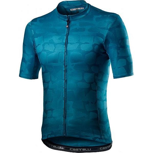 Foto van Castelli Pavé korte mouw fietsshirt blauw heren