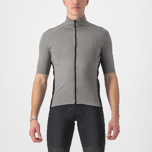 Foto van Castelli Perfetto RoS 2 Wind korte mouw fietsshirt grijs heren
