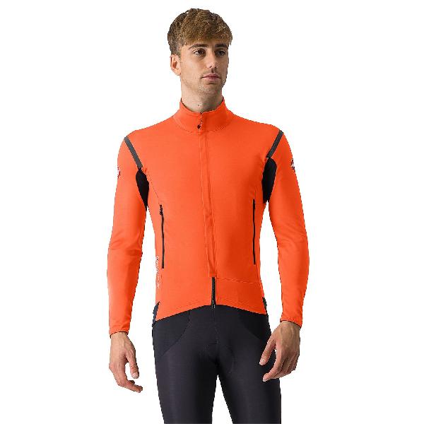 Foto van Castelli Perfetto RoS 2 lange mouw fietsjack brilliant orange/silver reflex heren