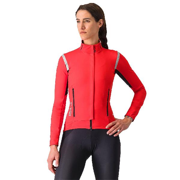 Foto van Castelli Perfetto RoS 2 lange mouw fietsjack hibiscus/silver reflex dames