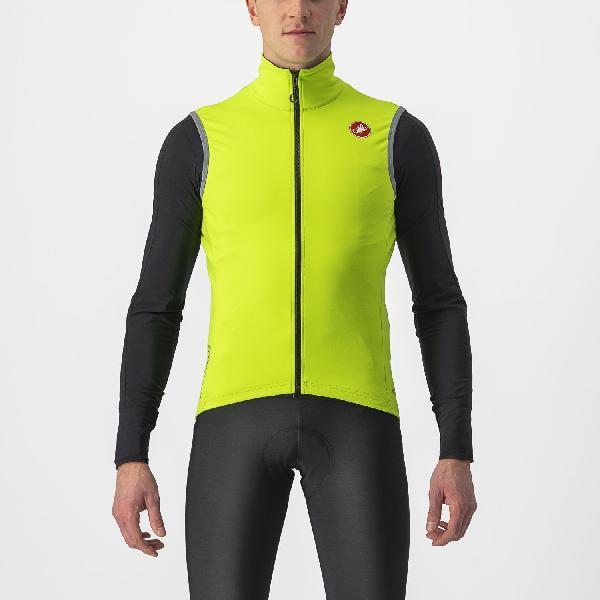 Foto van Castelli Perfetto RoS 2 mouwloos fietsvest groen/geel heren XL