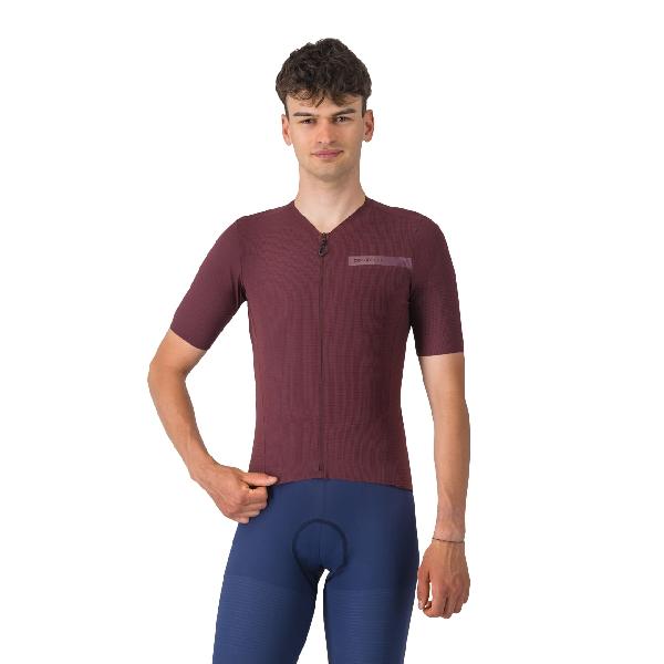Foto van Castelli Premio evo fietsshirt korte mouw deep bordeaux heren XXL