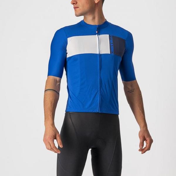Foto van Castelli Prologo 7 fietsshirt korte mouw blauw heren XL