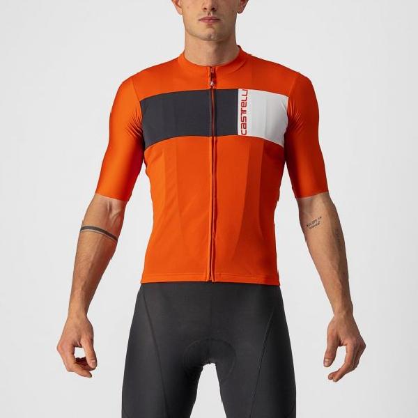 Foto van Castelli Prologo 7 fietsshirt korte mouw vuurrood heren L