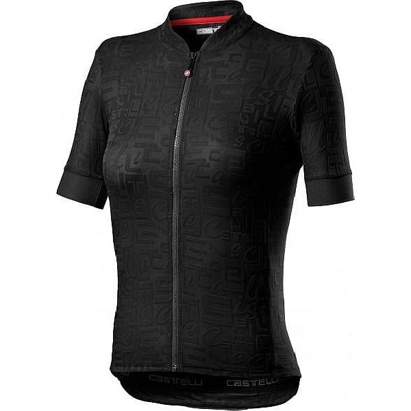 Foto van Castelli Promessa Jaquard SS fietsshirt zwart dames