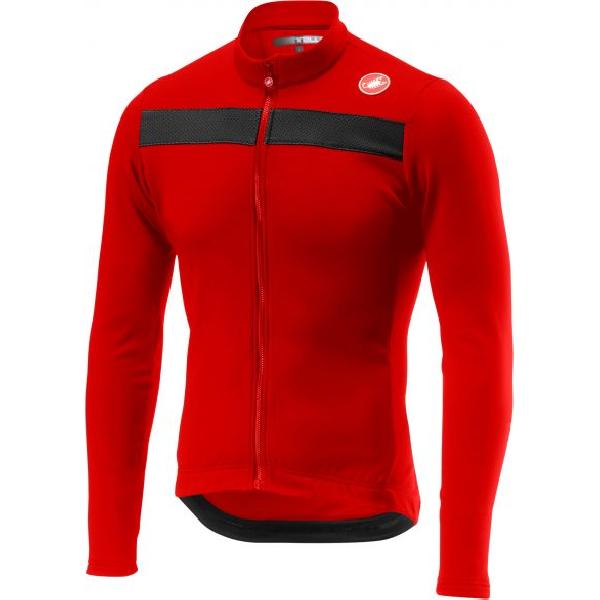Foto van Castelli Puro 3 lange mouw fietsshirt rood heren S
