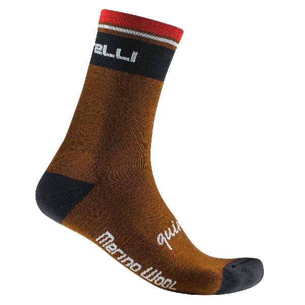 Foto van Castelli Quindici Soft Merino fietsokken mocha heren