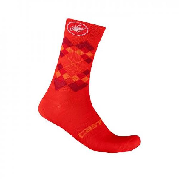Foto van Castelli Rombo 18 fietsokken rood heren L-XL