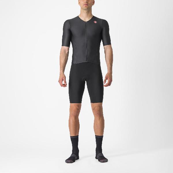 Foto van Castelli Sanremo Ultra speed suit trisuit korte mouw zwart heren XL