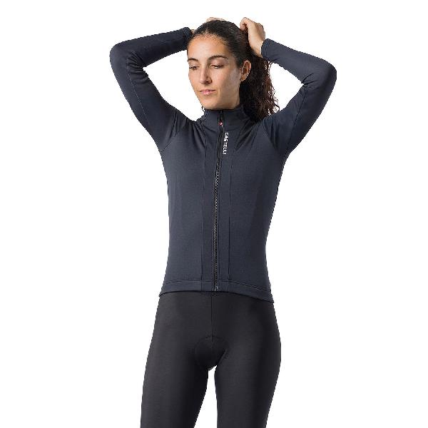 Foto van Castelli Sinergia 3 fietsshirt lange mouw black dames