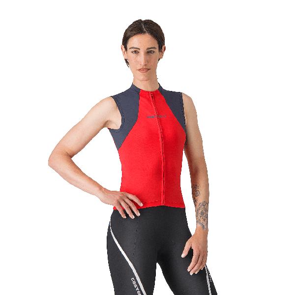 Foto van Castelli Sole sleeveless jersey rood dames
