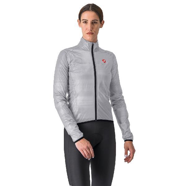 Foto van Castelli Squall shell fietsjack silver gray/black dames XL