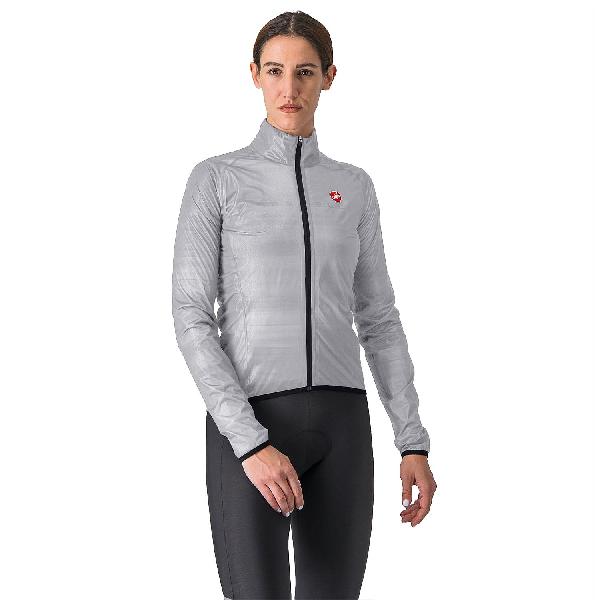 Foto van Castelli Squall shell fietsjack silver gray/black dames