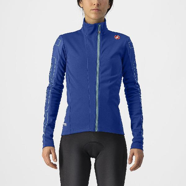 Foto van Castelli Transition 2 fietsjack lange mouw blauw dames