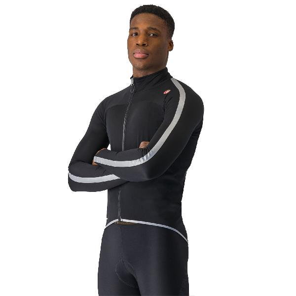 Foto van Castelli Ultra rain cape lange mouw black/silver reflex XXL