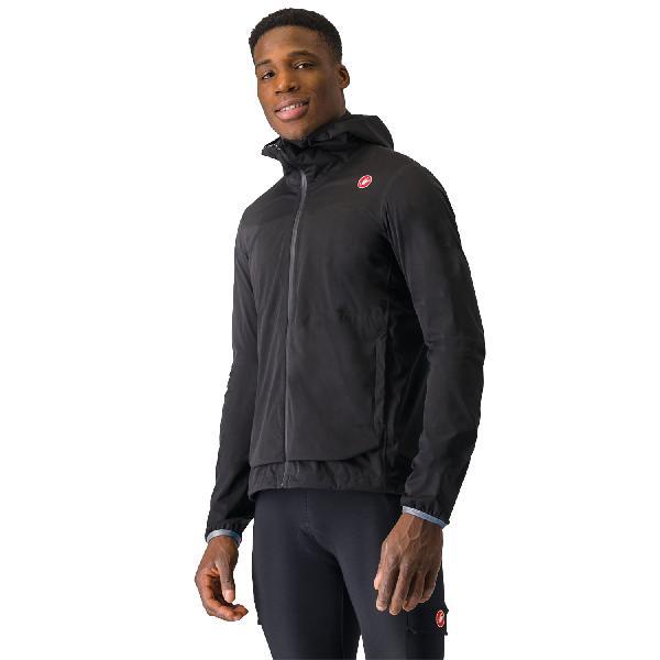 Foto van Castelli Unlimited rain jacket light black heren XL