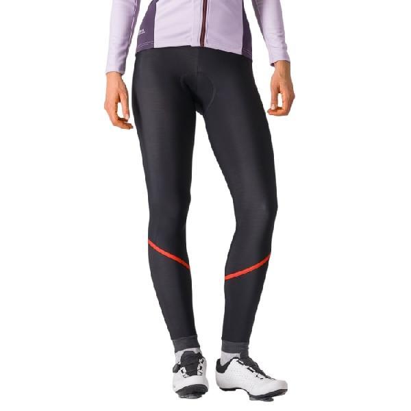 Foto van Castelli Velocissima DT fietsbroek lang black/hibiscus dames S